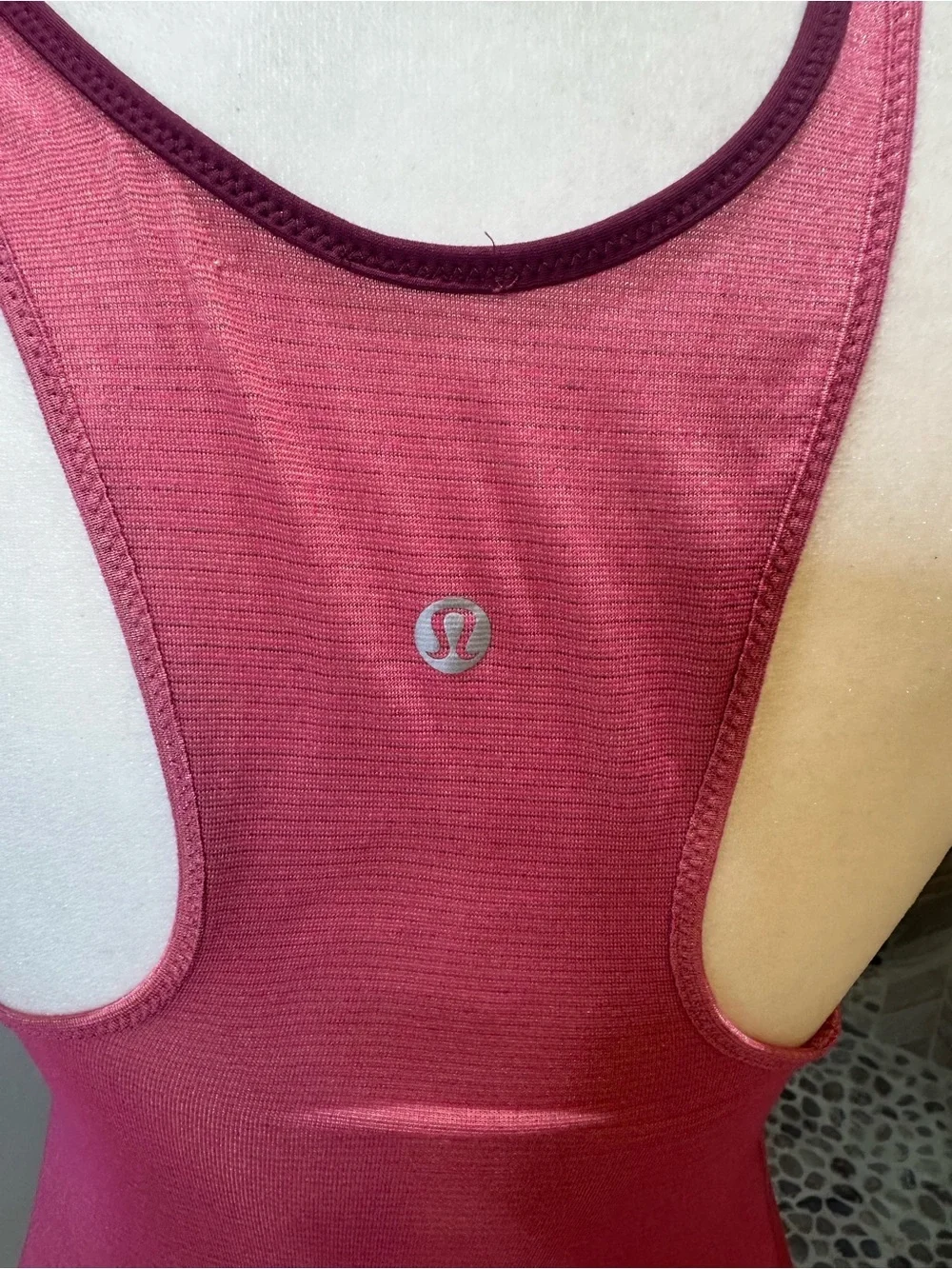 lululemon athletica Pink Tank Top with Dark Magenta Trim